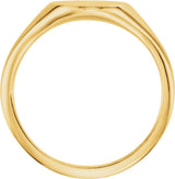 14K Yellow Gold 10x8 mm Oval Signet Ring