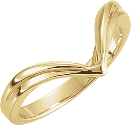 14K Yellow V Ring