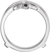 14K White Ring Guard