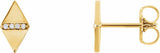 14K Yellow .025 CTW Natural Diamond Geometric Earrings