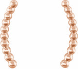 14K Rose Beaded Ear Climbers