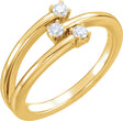 14K Yellow Gold 1/5 CTW Natural Diamond 
Bypass Ring