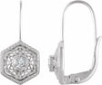 14K White .06 CTW Natural Diamond Filigree Earrings