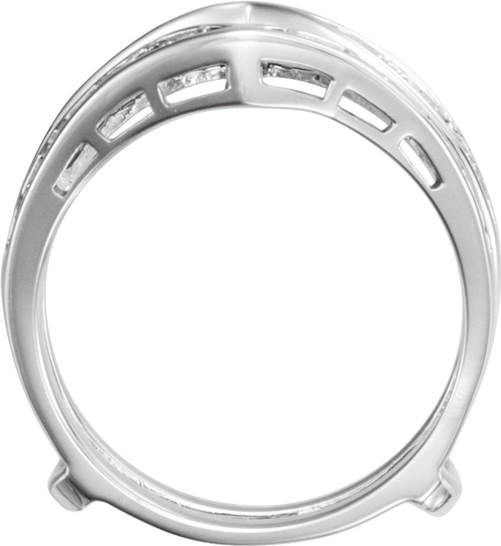 14K White Ring Guard