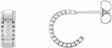 Sterling Silver Beaded 10.3 mm Hoop Earrings