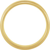 10K Yellow Gold Inlay 6 mm Comfort-Fit Flat Band Size 12
