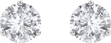 14K White 5 mm Round Forever One™ Lab-Grown Colorless Moissanite Earrings