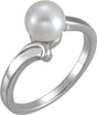 Sterling Silver Cultured White Freshwater Pearl Ring