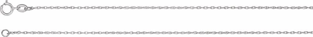 10K White 1 mm Rope 24" Chain