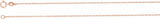 10K Rose Gold 1 mm Rope 18" Chain
