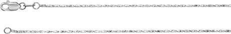 14K White Gold 1 mm Raso 16" Chain