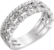 14K White Gold 1/8 CTW Natural Diamond Stackable Ring