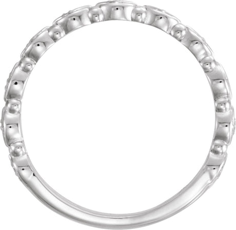 14K White Gold 1/8 CTW Natural Diamond Stackable Ring