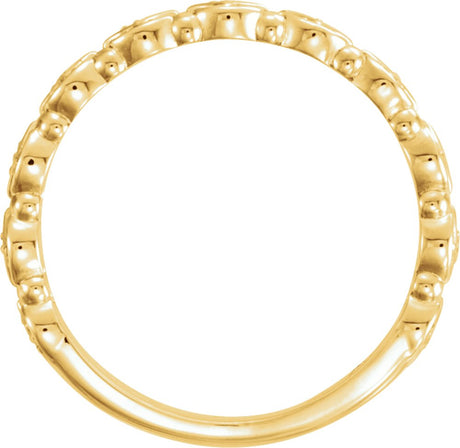 14K Yellow Gold 1/8 CTW Natural Diamond Stackable Ring