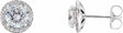 Platinum 5/8 CTW Natural Diamond Halo-Style Earrings