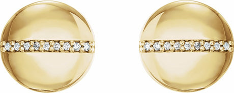 14K Yellow .04 CTW Natural Diamond Circle Earrings