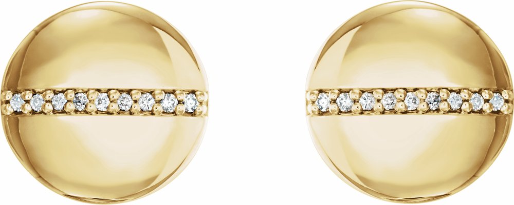 14K Yellow .04 CTW Natural Diamond Circle Earrings