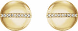 14K Yellow .04 CTW Natural Diamond Circle Earrings