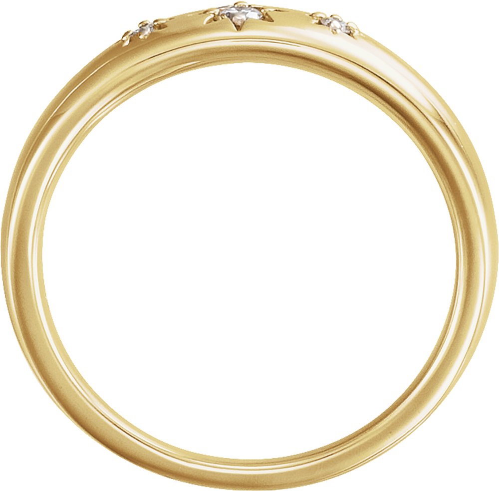 14K Yellow Gold .05 CTW Natural Diamond Star Ring