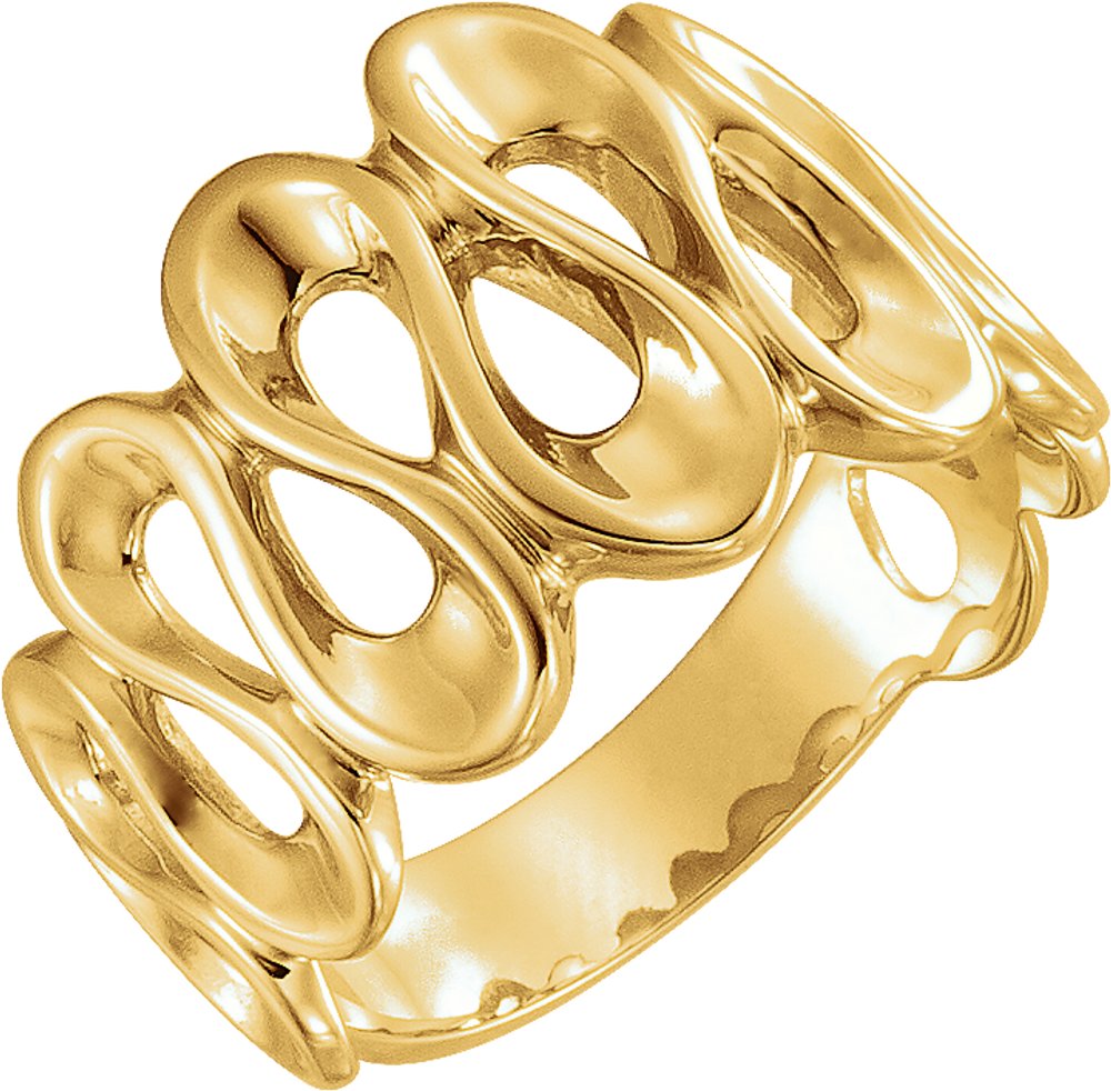 14K Yellow Freeform Ring