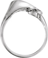 14K White Freeform Ring