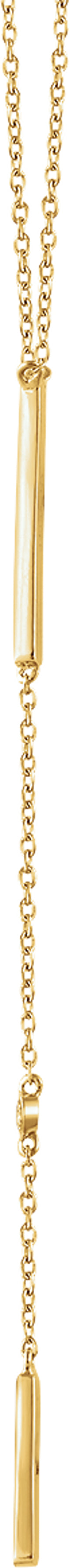 14K Yellow .06 CTW Natural Diamond Bar 16-18" Necklace