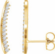 14K Yellow Gold 1/3 CTW Natural Diamond Ear Climbers