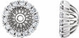14K White Gold 1/6 CTW Natural Diamond Earring Jackets with 4.1 mm ID