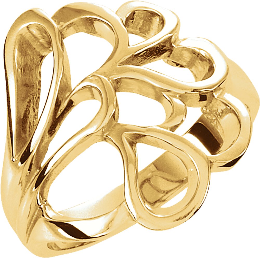 14K Yellow Freeform Ring