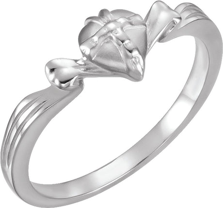 Sterling Silver Wrapped Heart Chastity Ring