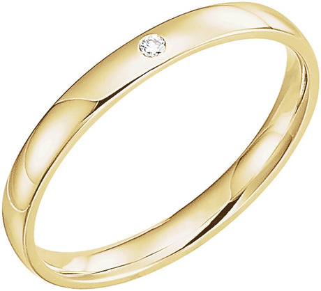 14K Yellow 1.5 mm Solitaire Band Mounting Size 5.5