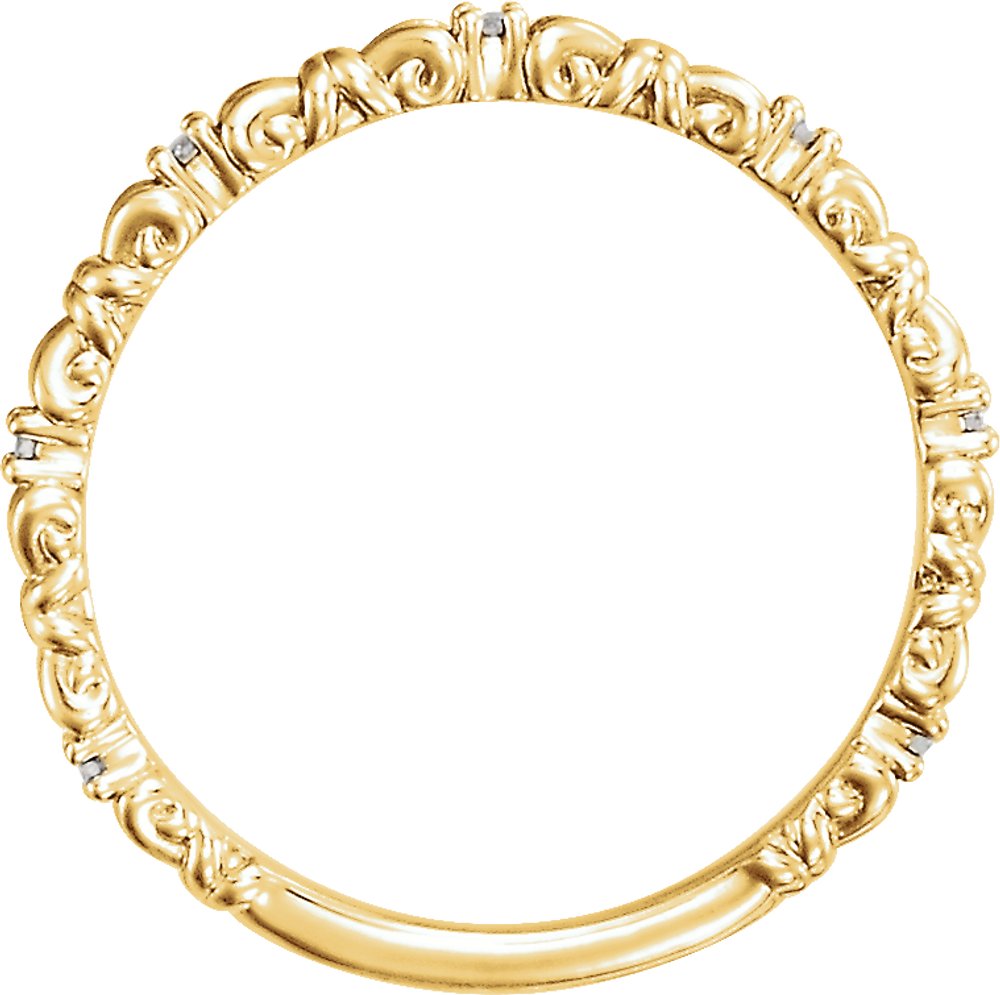 14K Yellow Gold .04 CTW Natural Diamond Stackable Ring