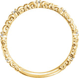 14K Yellow Gold .04 CTW Natural Diamond Stackable Ring