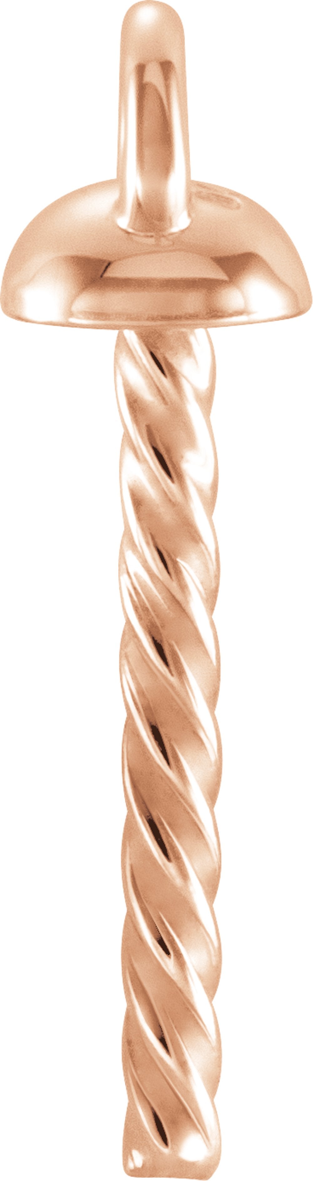 14K Rose Gold Pendant Mounting for 8.0-9.0 mm Pearl