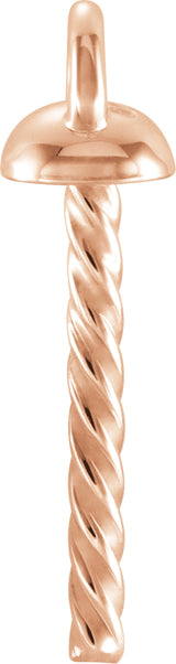 14K Rose Gold Pendant Mounting for 8.0-9.0 mm Pearl