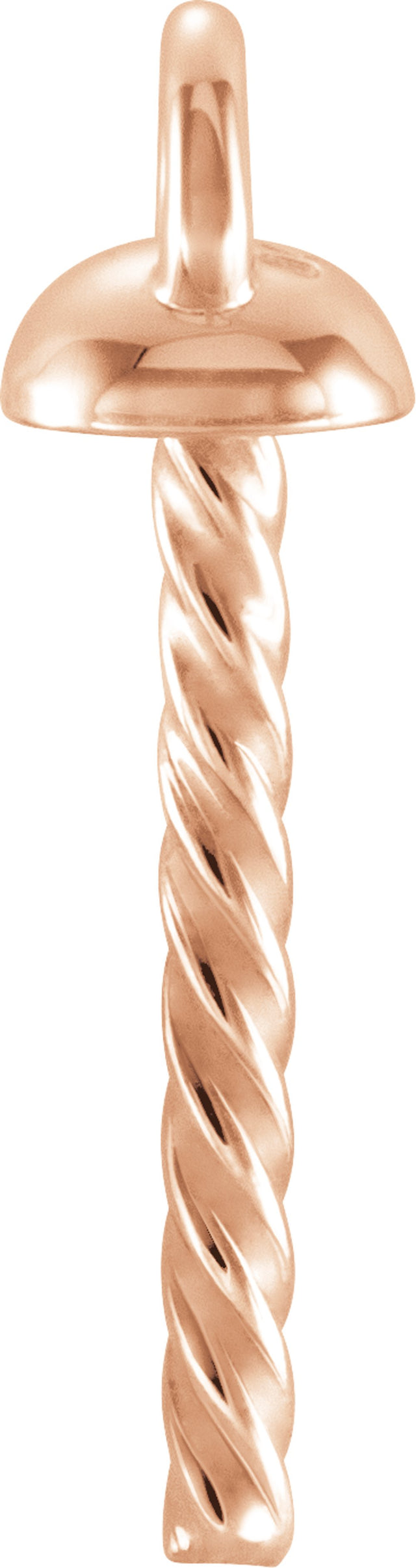 14K Rose Gold Pendant Mounting for 8.0-9.0 mm Pearl