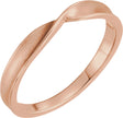 14K Rose 3 mm Stackable Twisted Ring