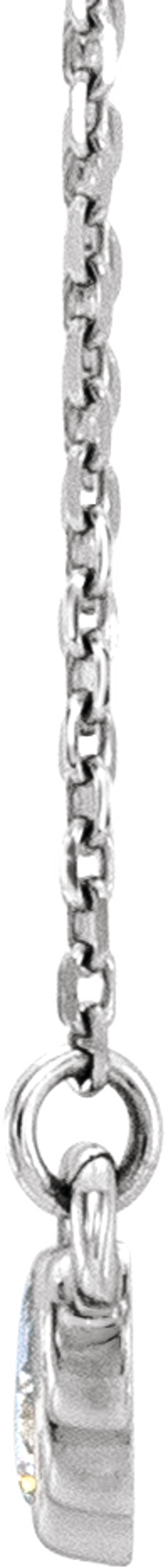 14K White 1/6 CTW Natural Diamond 16-18" Necklace