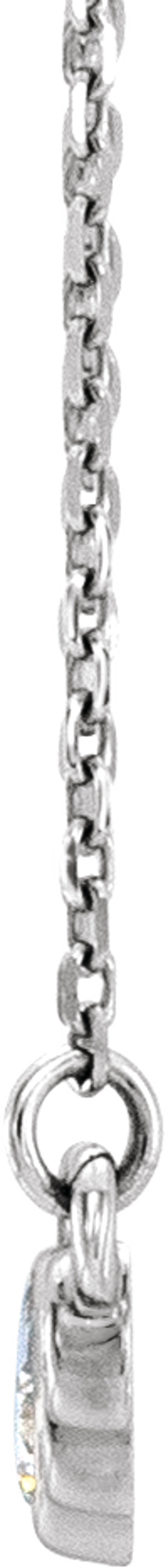 14K White 1/6 CTW Natural Diamond 16-18" Necklace