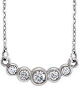 14K White 1/6 CTW Natural Diamond 16-18" Necklace