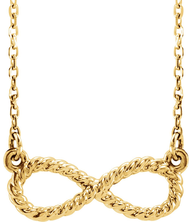 14K Yellow Rope Infinity-Inspired 18" Necklace