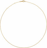 14K Yellow Gold-Filled 1 mm Cable 7" Chain