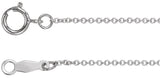 Rhodium-Plated Sterling Silver 1 mm Cable 24" Chain