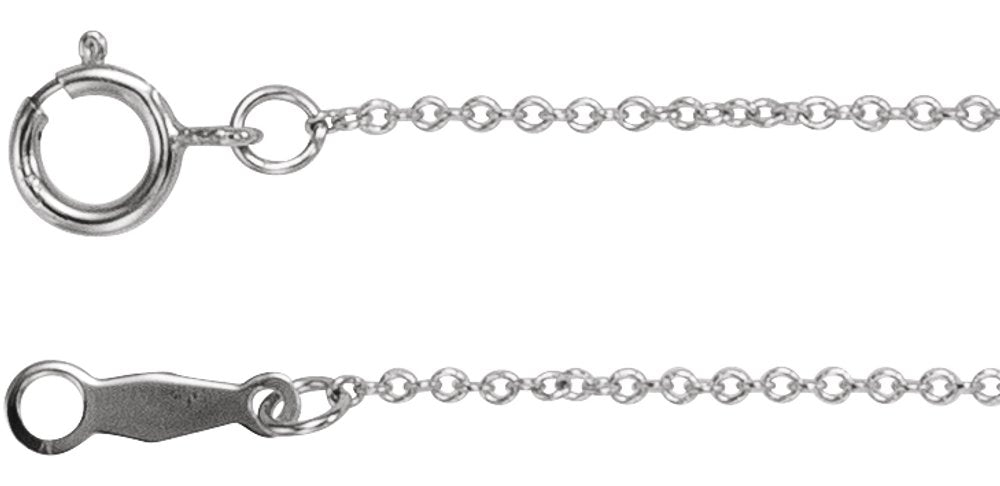 Sterling Silver 1 mm Adjustable Cable 16-18"  Chain 