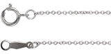 Sterling Silver 1 mm Adjustable Cable 16-18"  Chain 