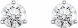 14K White 3/4 CTW Natural Diamond Earrings