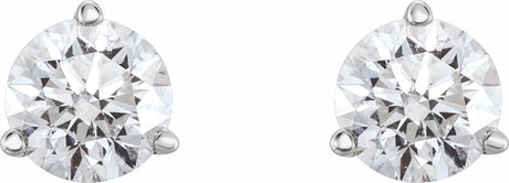 14K White 3/4 CTW Natural Diamond Earrings