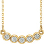 14K Yellow 1/3 CTW Lab-Grown Diamond Bar 16-18" Necklace