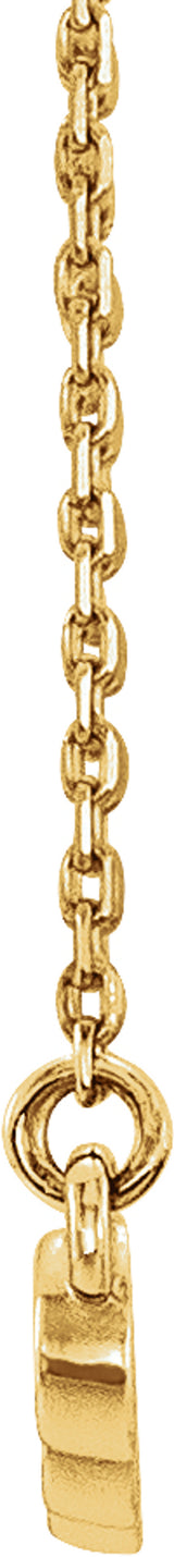 14K Yellow Gold 1/3 CTW Lab-Grown Diamond Bar 16-18" Necklace