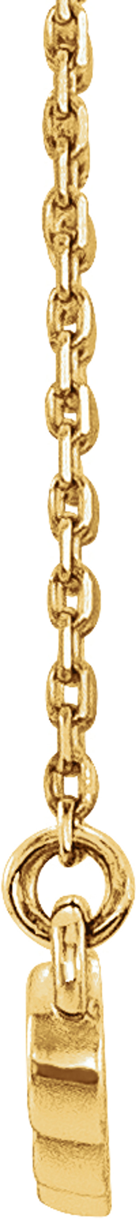 14K Yellow Gold 1/3 CTW Lab-Grown Diamond Bar 16-18" Necklace